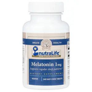NutraLife Melatonin, 1 mg, 240 Easy Chew Tablets