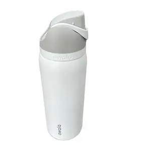 Owala FreeSip Insulated Stainless Steel Water Bottle with Straw and Carry Handle, 32 Ounce, Grayt Grey Drinkware Flasks