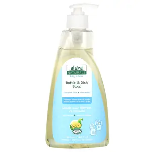 Aleva Naturals Baby, Bottle & Dish Soap, Fragrance Free, 16.9 fl oz (500 ml)