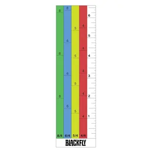 Magnetic Sawmill Scale 36" - 4/4, 5/4, 6/4, 8/4 - Bottom Up - Removable Ruler for Mills with Fixed Ruler