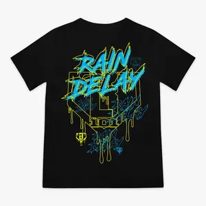 Men’s Short-Sleeve Breathable Graphic T-Shirt - Baseball Lifestyle 101 Design, Rain Delay Theme, Casual Summer Streetwear Top (Menswear)