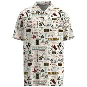 Hooey Men’s The Weekender Cowboy Golf Polo – Cream