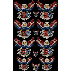 USA 250TH (EAGLE) (1) PREMADE GANGSHEET - 22X36 DTF TRANSFERS - DIRECT TO FILM