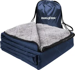 Waterproof Hooded Outdoor Blanket, Windproof Sherpa Fleece Wearable Camping Blanket for Stadium, Travel, Picnic Waterproof Hooded Outdoor Blanket, Windproof Sherpa Fleece Wearable Camping Blanket for Stadium, Travel, Picnic