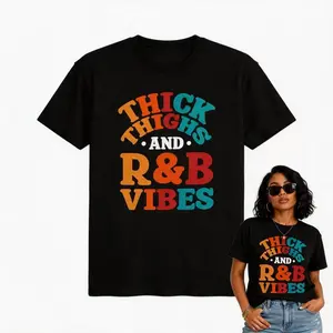 Unisex 90's R&B  Body Positivity Thick Thighs R&B VibesEveryday Urban Style Relaxed Fit Tee, Unisex Fashion Statement Shirt