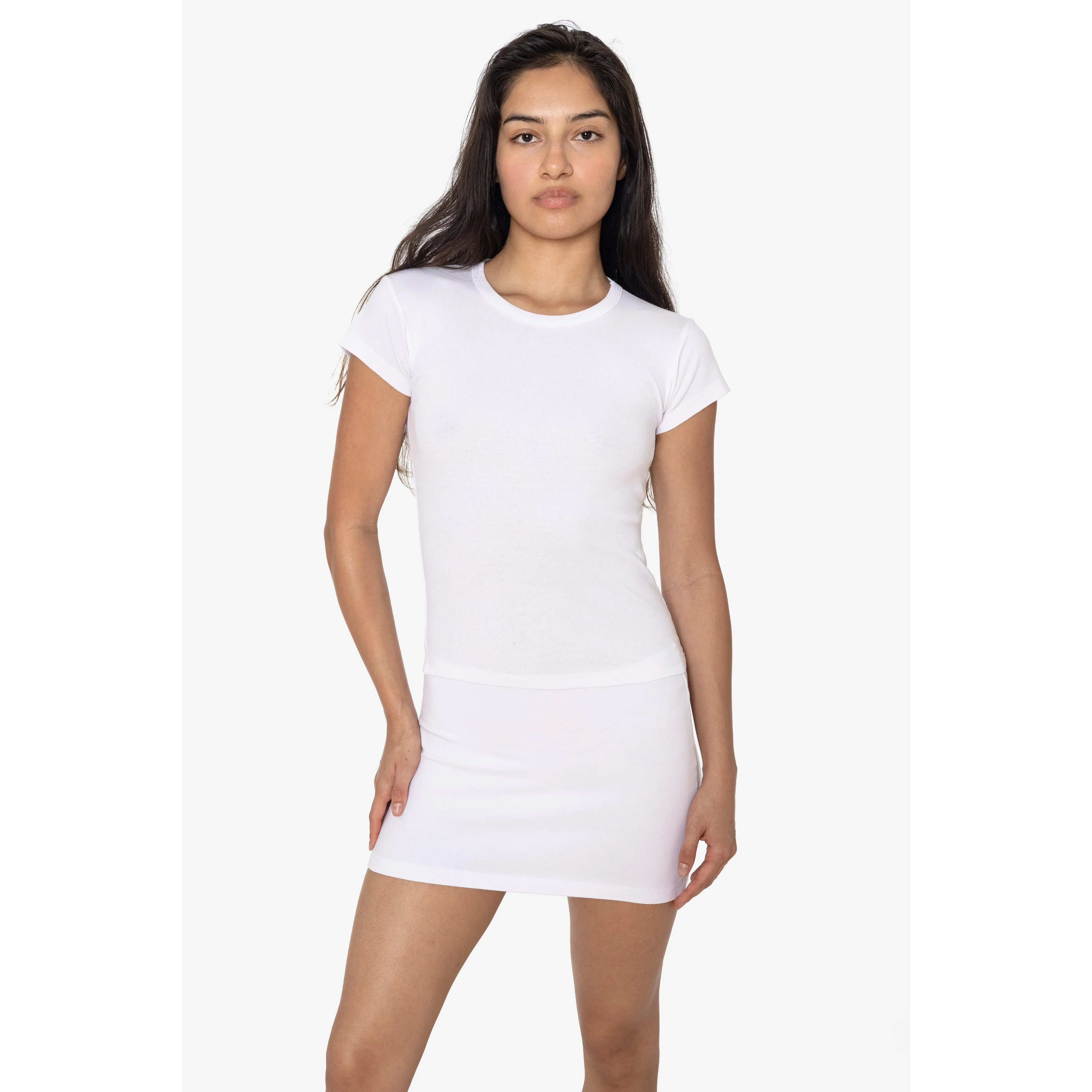 43021GD - Garment Dye Cap Sleeve Baby Rib T-Shirt