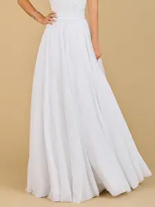 Long Skirt with Sequin Belt