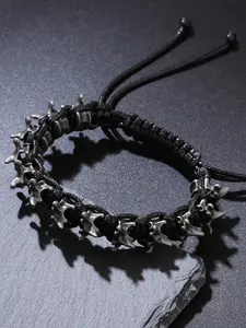 Punk Hip-Hop Style Men's Handwoven Alloy Dragon Bone, Adjustable Size Wrist Accessory, Fashionable and Unique Jewelry, Adjustable Slider Bracelets