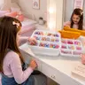 UFORU 3-Layer Stackable Storage Bin - Organiser with Cover, Latch, Adjustable Removable Dividers, Integrated Kids-Sized Handle, Dustproof, Odorless & Safe - Transparent Room Storage for Playrooms, Living Spaces - Polypropylene Kids' Gift