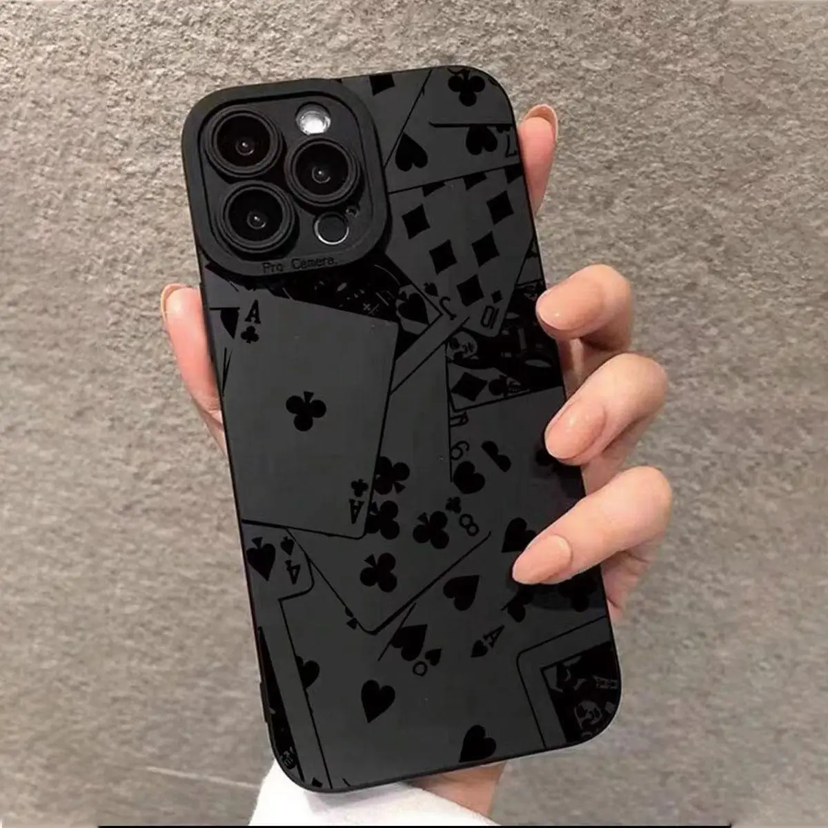 Poker Card Pattern Phone Case, All-inclusive Phone Protective Cover, Phone Accessory Compatible With iPhone XR XS Max 11 12 13 14 15 Plus 15 Pro Max