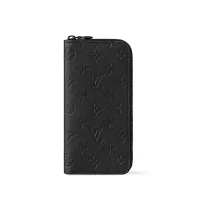 Louis Vuitton Zippy Vertical Leather Wallet for Men in Black