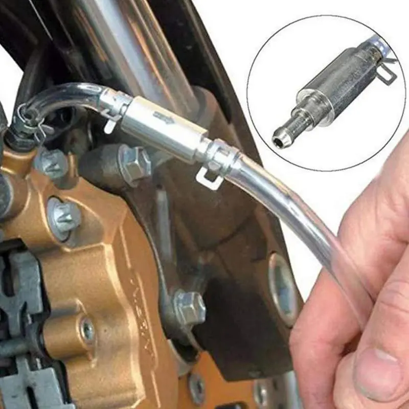 Brake Bleeder Hose Kit with One Way Check Valve for Car Motorcycle Clutch Durable Aluminum & Rubber Sealed