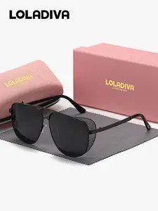 LolaDiva Unisex Fashion Full Frame Sunglasses with Anti-Reflection Outdoor Sunglasses UV400