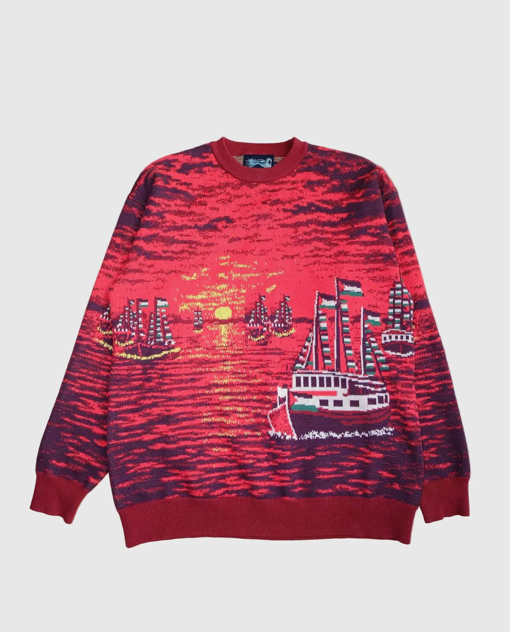 Global Sumud Flotilla Sweater - Sunset Red