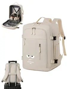 Viz Air 40x30x20cm Convertible Carry-On Bag, Tsa-Compliant Casual Travel Backpack, Fits 14-Inch Laptop, Portable, Solid Color, Ideal for Short Trips, Flight Approved Backpack