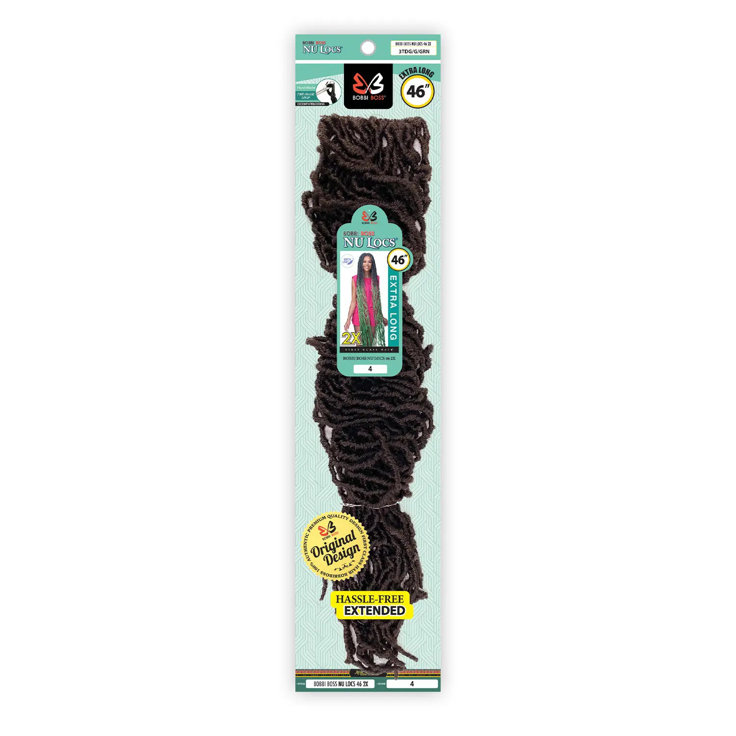 Bobbi Boss 2X Nu Locs Synthetic Hair Braids - African Roots Collection, 46in Yarn Braids Synthetic Extensions & Pieces