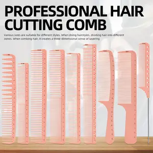 9-Piece Hair Styling Comb Set with Graduated Comb