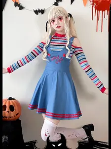 Circus Clown Costume Halloween Adult Cosplay, Horror Ghost Girl Maid Dress, Reincarnation Costume, Party Wear