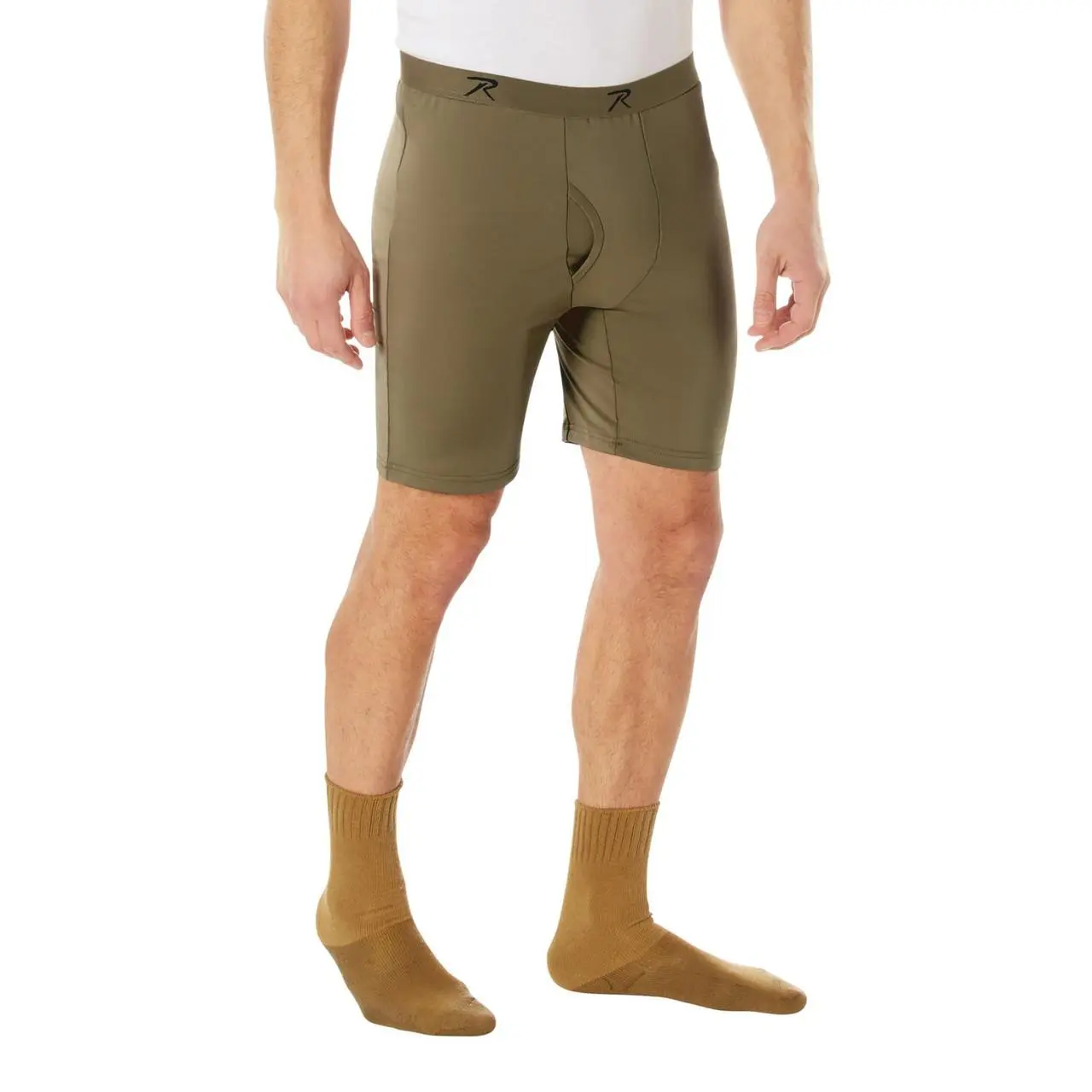 Men's Boxer Shorts, Performance Long Length Polyester Spandex Underwear, Moisture-Wicking Base Layer for Outdoor & Tactical Use, Menswear, Fabric, Sweat, Lightweight