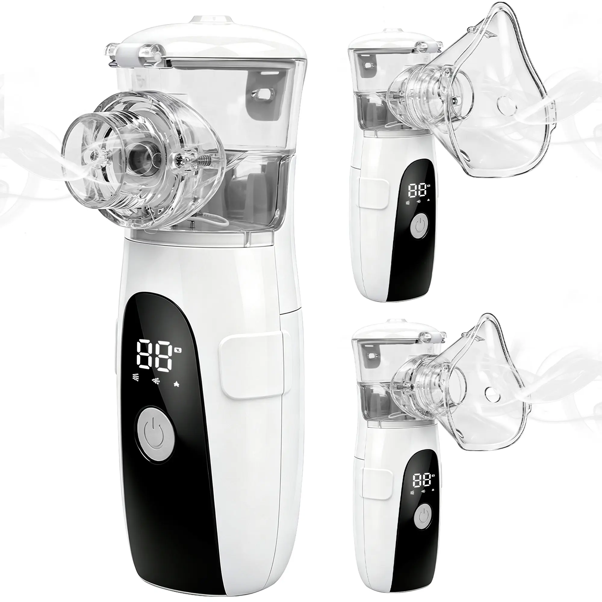 Portable Handheld Mesh Nebulizer with 2 Modes, 1 Set Rechargeable Nebulizers with Mask & Mouthpiece, Personal Care Appliances for Home & Travel, USB Rechargeable Nebulizer, Portable Nebulizer Machine