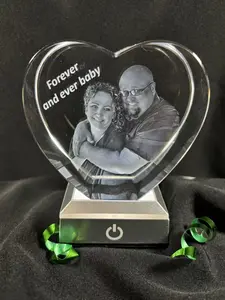 Cherished Memorial Keepsake - Custom Crystal 3D Image Decor Gift