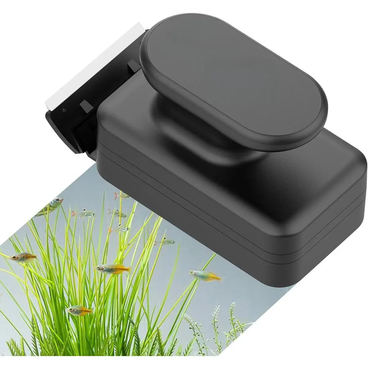 Aquarium Magnetic Glass Cleaner, Algae Scraper for Fish Tank Cleaning with Two Detachable Blade, Magnet Floating Design Scrubbing Brush