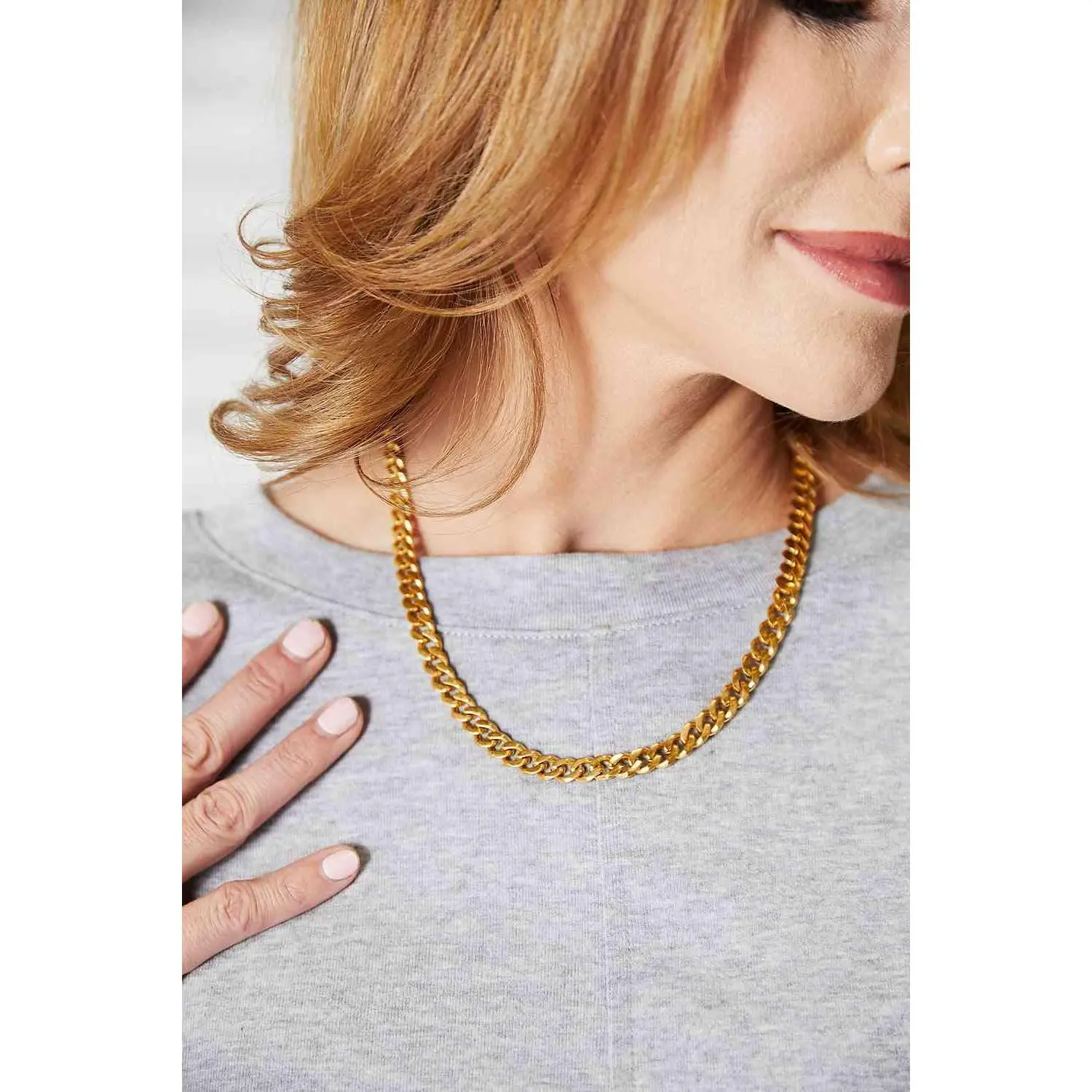 Adored Curb Chain Stainless Steel Necklace