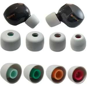 Soft  Ear Tips for  WF-1000XM5/WF-1000XM4 Replacement Tips for  Earbuds , 4 Pairs Gray