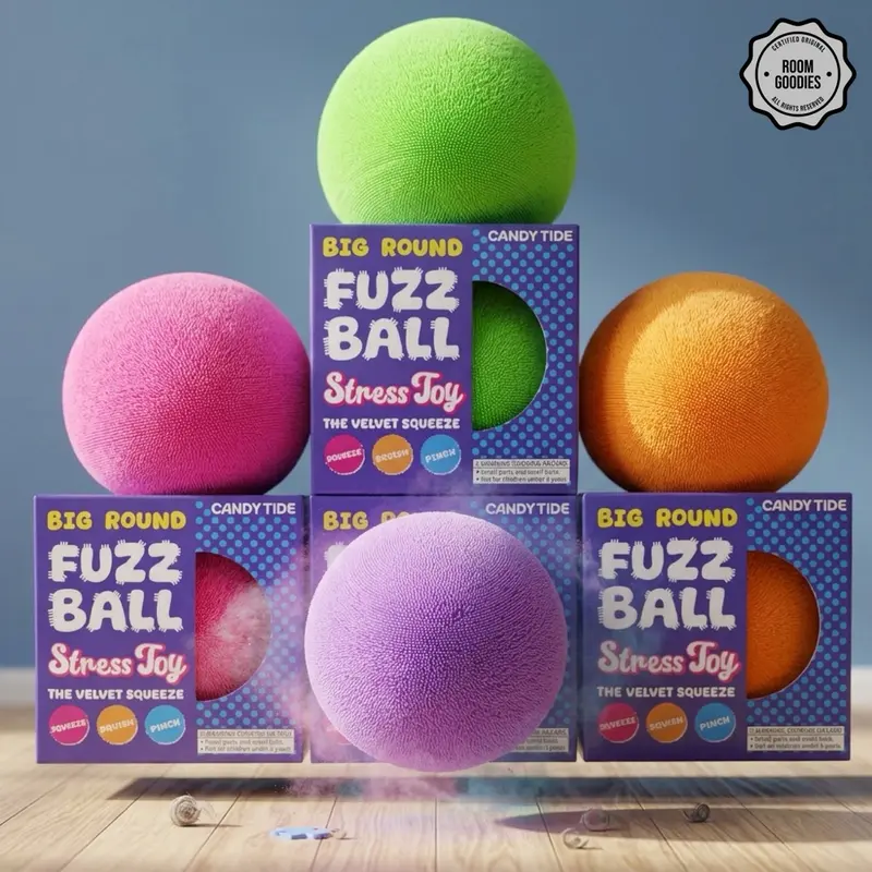 A Big Round Fuzz Ball / A Squishy Toy to Pair-with Live Item (Style, box, color varies)