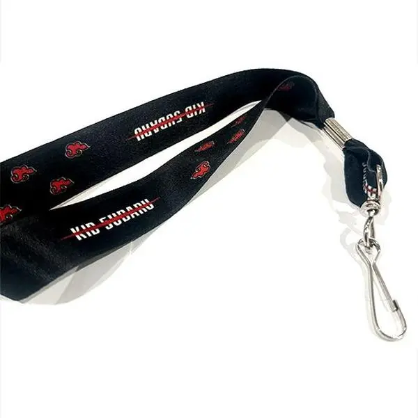 Kid 5ubaru Lanyard - Black with Red Logo and Metal Clip for Easy Attachment