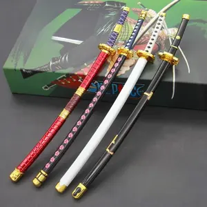 10inch 25cm Anime Katana Action Figure Metal Safe Unsharpened Sword Iron Ninja Knife Blade Real Japanese Katana Original Samurai Sabre Anime Gift