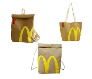 Notebook Bag Funny Backpack Classic Large Capacity Paper Bag Cute Shoulder Bag Casual Canvas Backpack