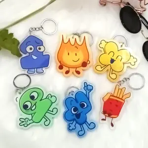 BFDI Keychains, One Two Four Firey TPOT Acrylic Keychain, Cute, Durable, And Perfect For Bags, Keys, Or Gifts