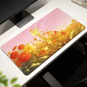 LIVEKEY Large Gaming Mouse Pad   31.5x15.75in XXL Extended Desk Mat with Lighthouse & Lanterns Ocean Art  Non Slip Base  Stitched Edges  Smooth Surface for Gamers  Gaming Items