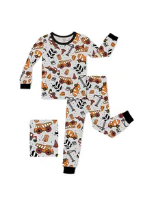 babee Reshinee Pajama Gift for Baby Boy, Kids' Flame Resistant Free Bamboo Viscose Pajamas, Snug fit & Cozy, Perfect for Sensitive Skin, 12M-8T