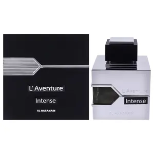 Al Haramain L'Aventure Intense for Men 3.33 oz EDP Spray Woody Aromatic Floral Woody Fragrance Regular Edition