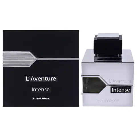 Al Haramain L'Aventure Intense for Men 3.33 oz EDP Spray Woody Aromatic Floral Woody Fragrance Regular Edition