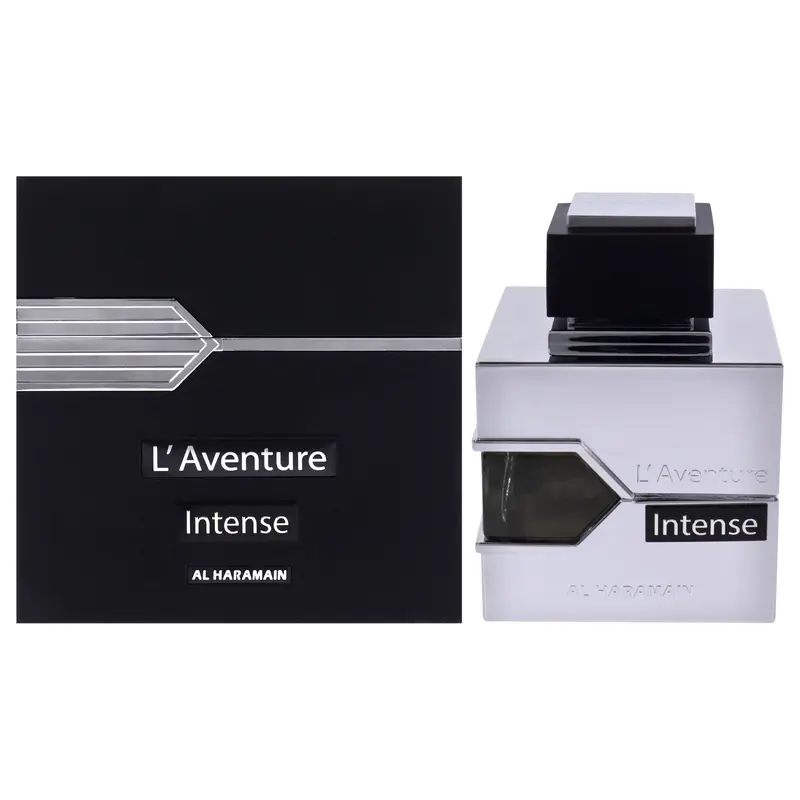 Al Haramain L'Aventure Intense for Men 3.33 oz EDP Spray Woody Aromatic Floral Woody Fragrance Regular Edition