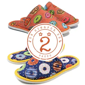 Gift Pack Donut For Him Purple Donut For Her Home Slippers Kitchen Garage Dorm Bedroom Lightweight