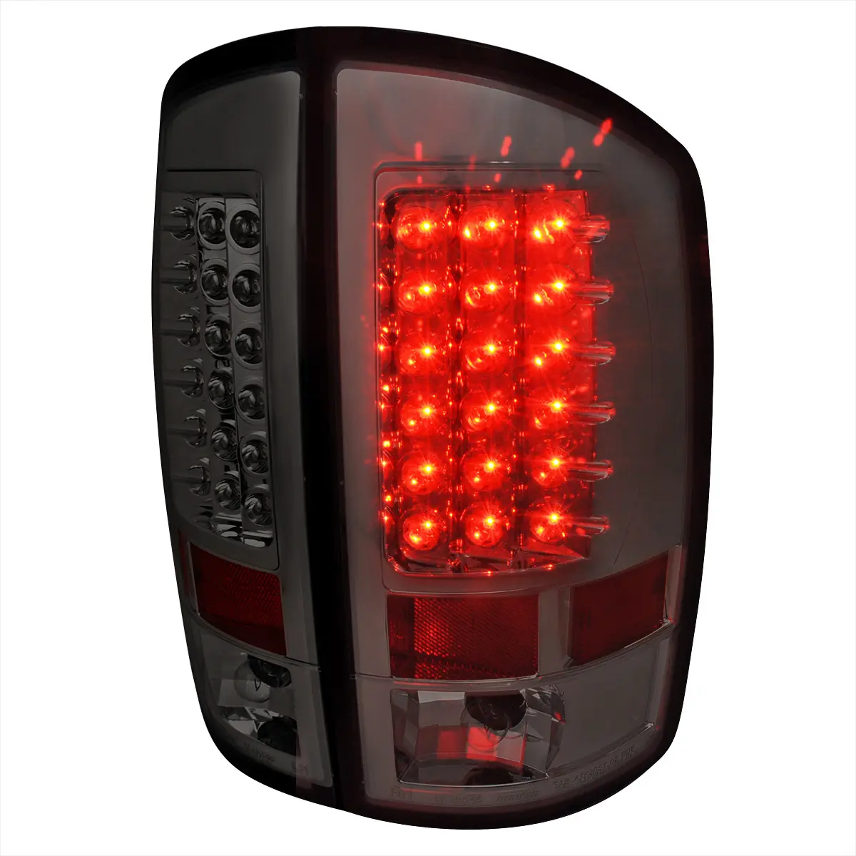 2002-2006 Dodge RAM LED Tail Lights (Chrome Housing/Smoked Lens)