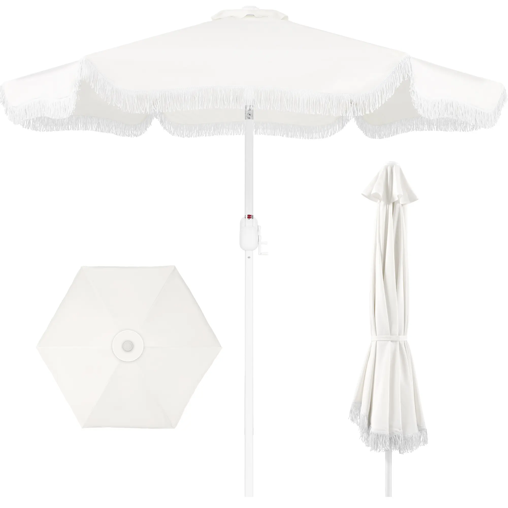 Best Choice Products 7.5ft Fringe Market Umbrella – Boho Patio Sunshade w/ Tilt, UPF50+ Best Choice Products 7.5ft Fringe Market Umbrella – Boho Patio Sunshade w/ Tilt, UPF50+