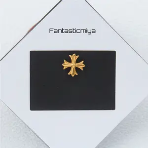 Fantasticmiya 1 Count Punk Gothic Cross Stud Earring, Vintage Design with Flat Back, Suitable for Men and Women, Titanium Stud Pierce Jewellery