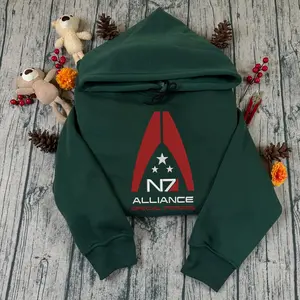 Mass Effect N7 Embroidered Sweatshirt And Hoodie, Paragon Renegade Quarterzip, Gamer Shirt, Gaming Merch, Video Game Gift