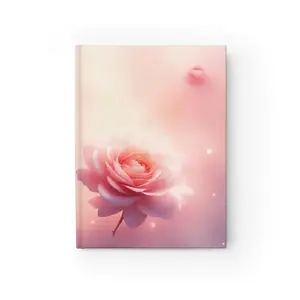 Floral Rose Journal Personalized Ruled Notebook for Thoughts & Gifts Lined 5"x7" Matte Laminated Cover 128 Ruled Pages 90gsm Paper Casewrap Binding Compact Travel Size