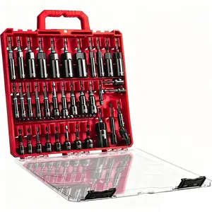 55Pcs Magnetic Impact Nut Driver Set, SAE & Metric Universal Socket Kit with Socket Adapters, Quick Release Extension & Storage Case fathersdaygift