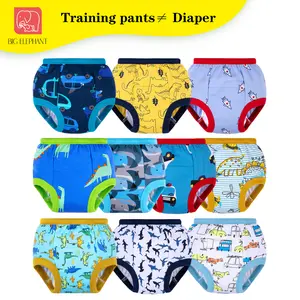 BIG ELEPHANT 10-Pack Potty Training Pants for Toddlers – Cotton Underwear for Boys and Girls Ages 12M-9Y