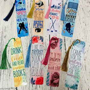 Metal Hockey and Fantasy Bookmarks - Durable Metal Design for Fantasy and Hockey Romance Fans