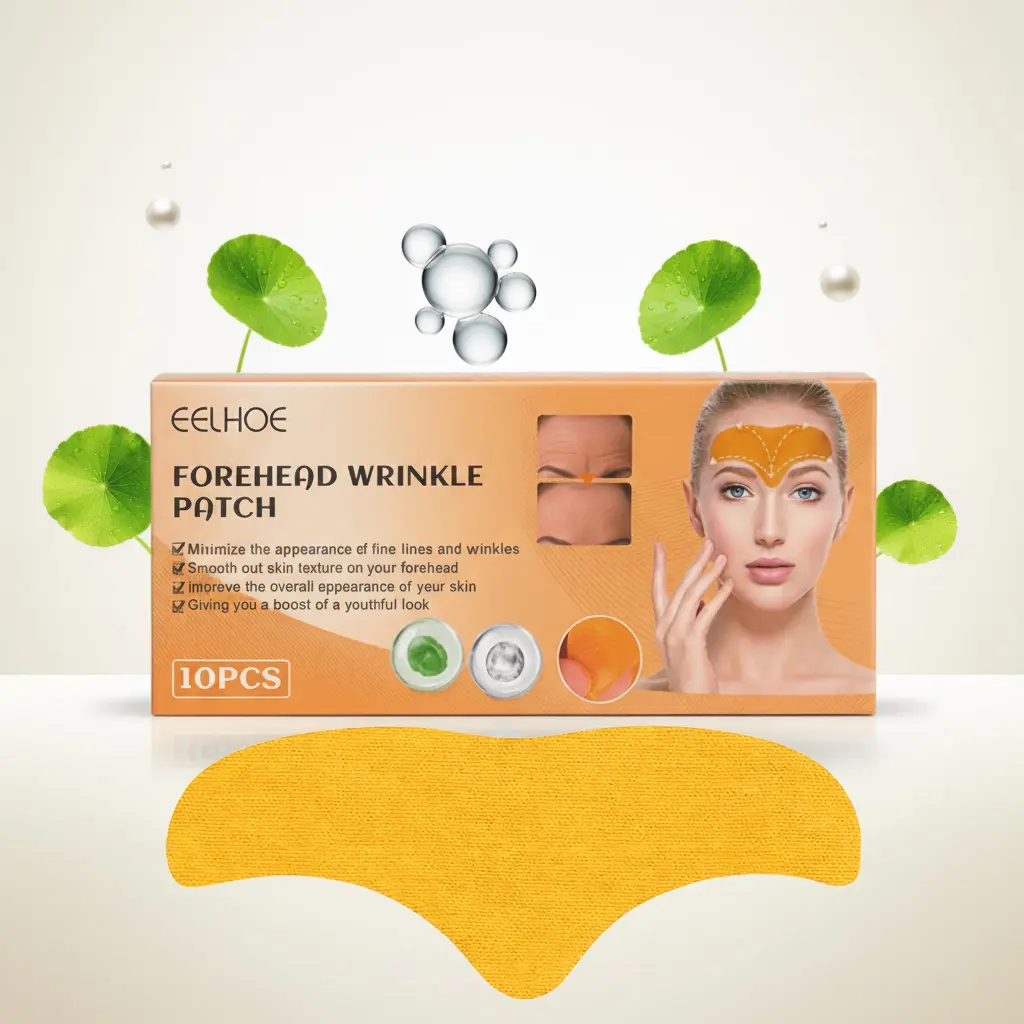 EELHOE Overnight Forehead Wrinkle Patches with Centella Asiatica & Collagen, Forehead Mask for Fine Lines and Expression Lines, 10 Pcs Skin Repair Gentle Daily Facial
