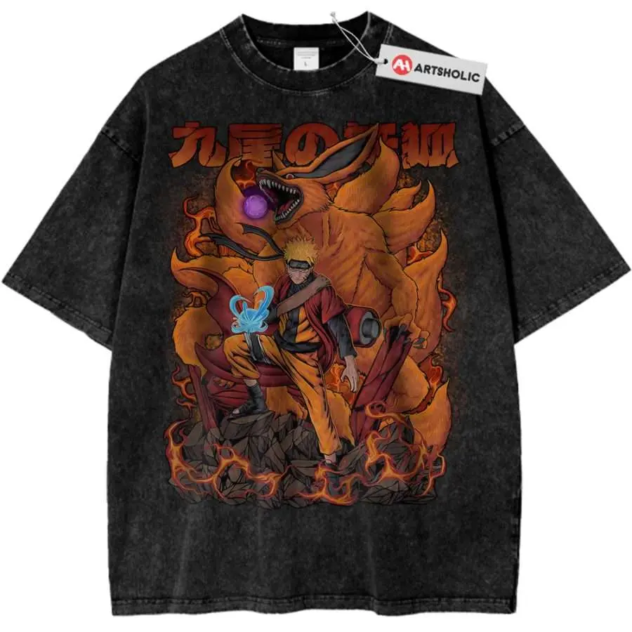 Men's Or Women's Kurama Shirt, Naruto Shirt, Anime Shirt, Vintage T-Shirt, Gift For Anime Fan, Anime Lover, Manga Lover Gift, Gift For Him, Gift For Her, Menswear, Womenswear