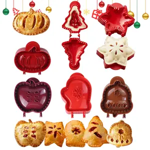 6 Pieces Holiday Mini Pie Molds,2026 New Holiday baking essentials,Hand Pie Molds for Baking,mini apple pie molds,for Festivals and Parties (6 Pcs)